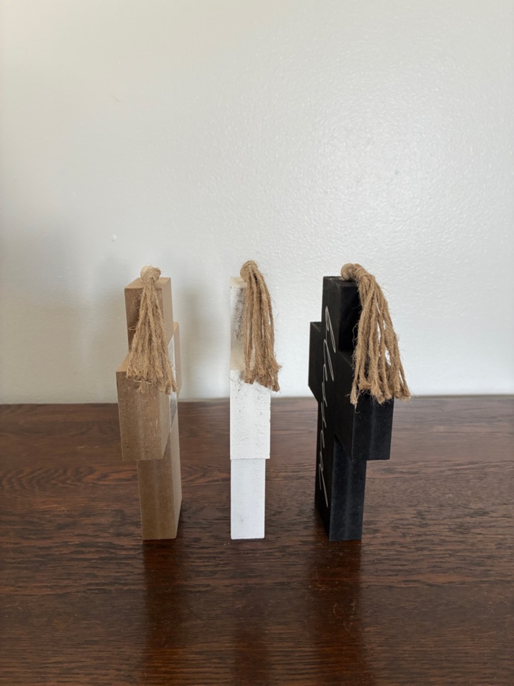 NWT - HOPE, FAITH & BLESSED Wooden Cross Trio - Picture 11 of 14
